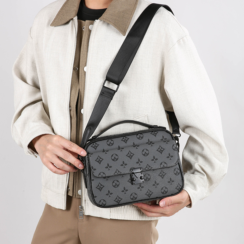 luxury designer bag 2026 Men's Trendy Messenger Bag for Business, Versatile Crossbody & Shoulder & Top Handle, Daily Commute Convenient