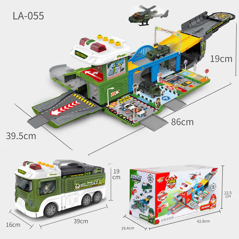 Cartoons Tayo the Little Bus Set Assembled Bus Station Parking Lot Car Runway Model with 2 Mini Tayo Bus X250113