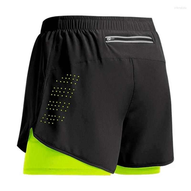 Men's Shorts Sports Running Wear 2-in-1 Double-layer Beach Summer Gym Fitness Training Jogging
