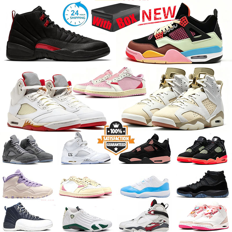 4s 5s 11s basketball shoes Wolf Grey White Metallic Sunset Black Cat Infrared 23 Shy Pink Tropical Pink Gamma University Blue men women sneakers trainers sports shoes