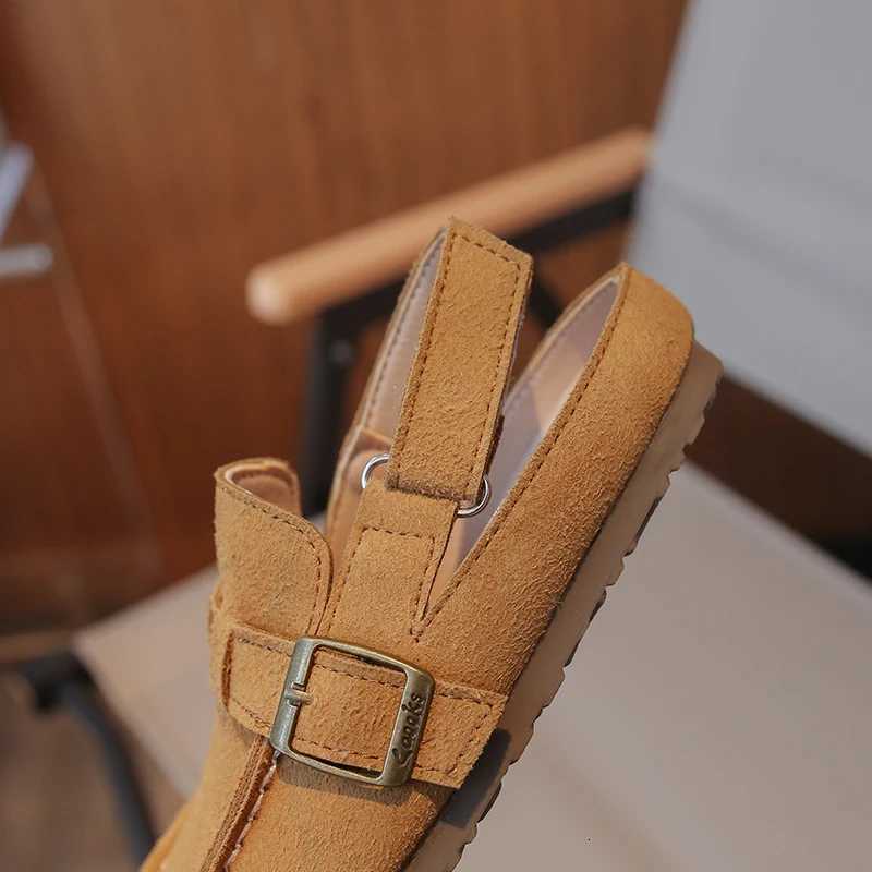New Girls Clogs Slippers Cork Suede Leather Princess Sandal Outdoor Comfort Fashion Students Mules Shoes INS Slingbacks J03221T260507 - view 6