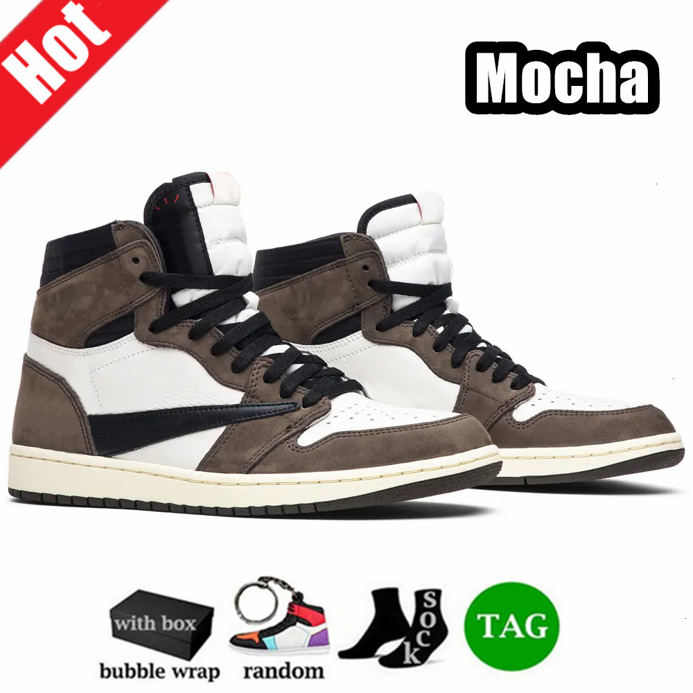 With Box 1s 4s Basketball Shoes For Men Women Designer Trainers Mocha University Blue Leather Hyper Royal Grey Chicago Red Dark Outdoor High 1 Sneaker