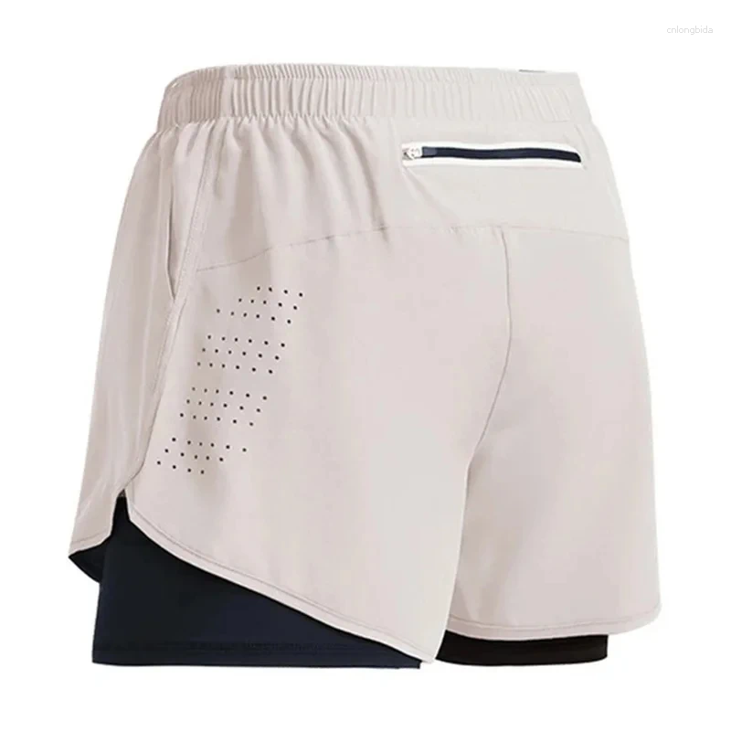 Men's Shorts Sports Running Wear 2-in-1 Double-layer Beach Summer Gym Fitness Training Jogging