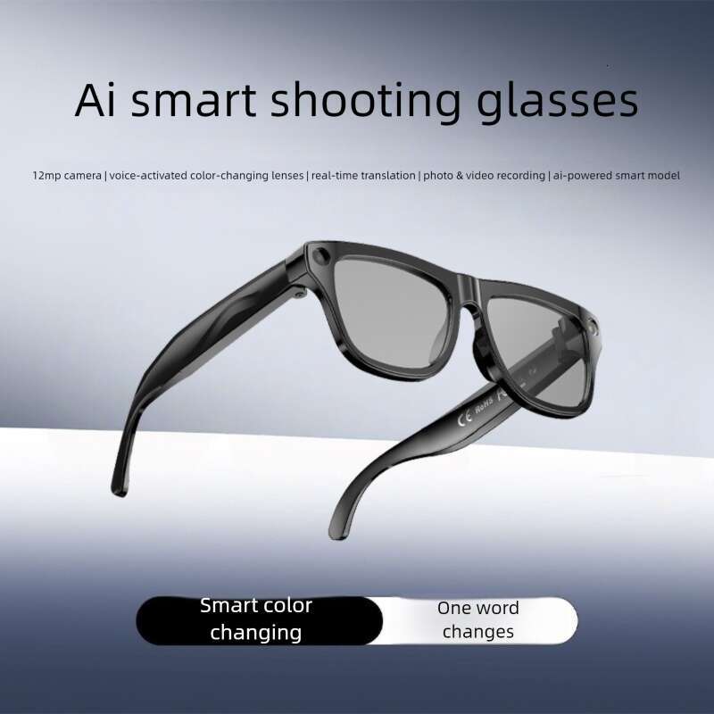 Famous Brand AI Smart Glasses With W Pixels Multi Functional For Photo Video Recording Translation Recognition Call Voice Control And Color Changing C