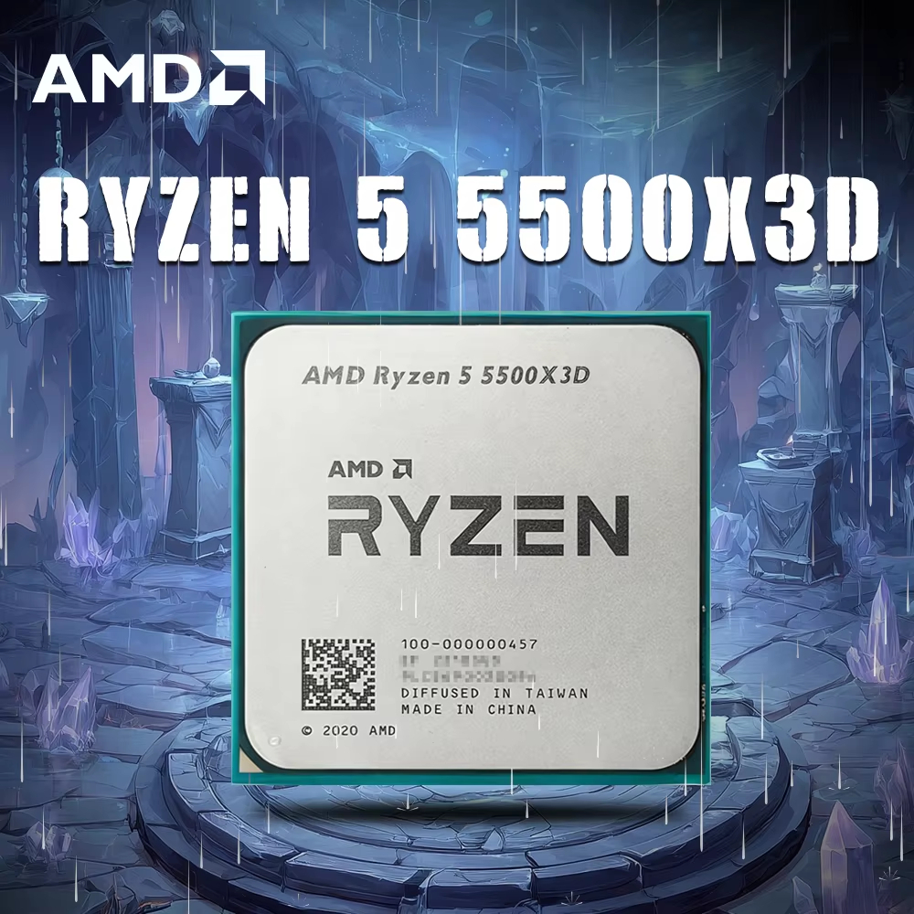 AMD Ryzen 5 5500X3D 6-Core, 12-Thread Desktop Processor - 3D V-Cache Tech, Up to 4.2 GHz, Socket AM4 - High-Performance Gaming