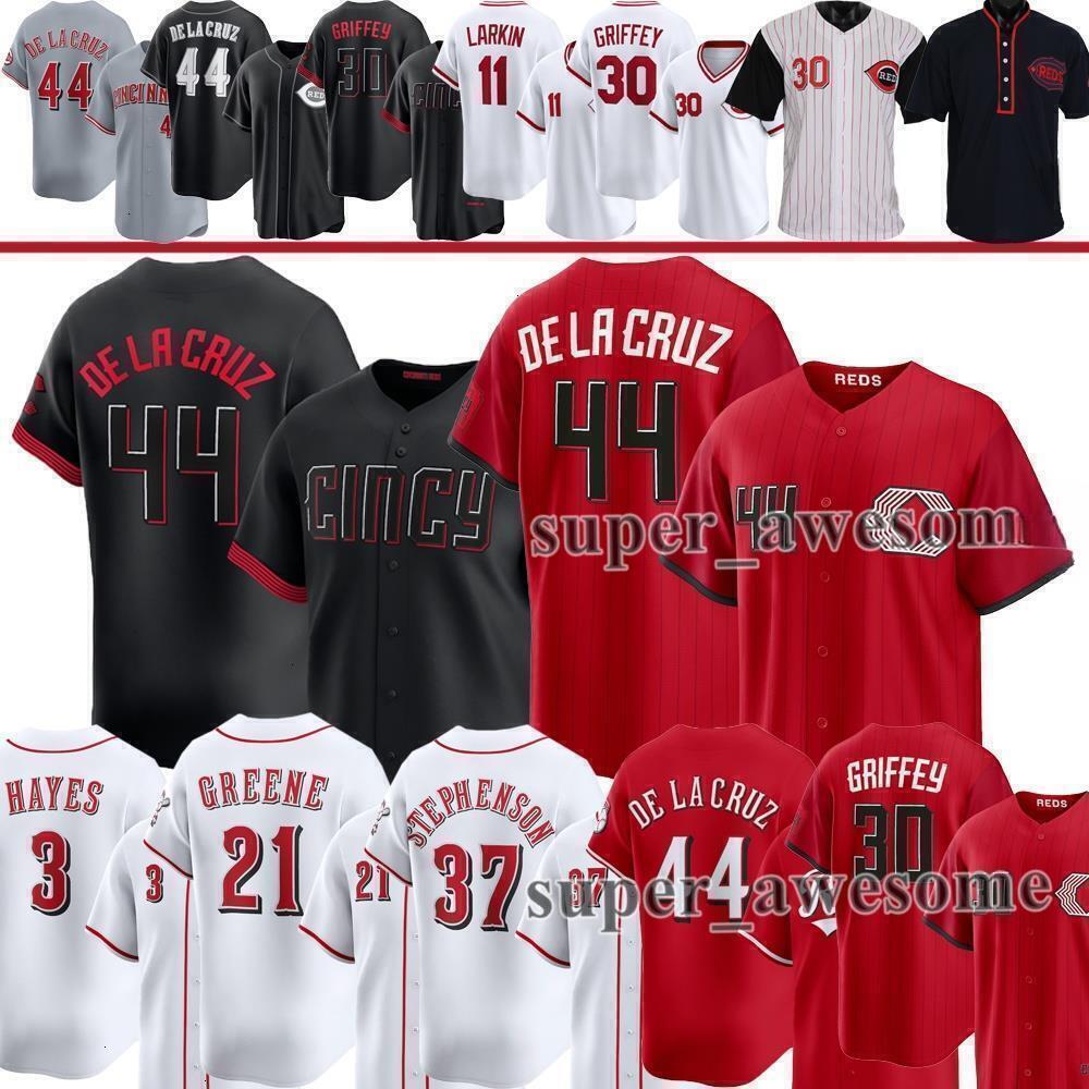 Cincinnatis Reds Baseball Jersey Elly De La Cruz Hunter Greene Spencer Steer Eugenio Suarez KeBryan Hayes Matt McLain Sal Stewart Noelvi Marte Andrew 