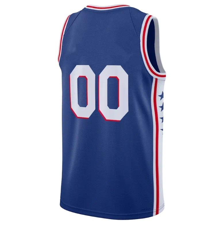 76 Basketball Jerseys Tyrese Maxey VJ Edgecombe Allen Iverson Paull George Joell Embiid Jersey Kelly Oubre Jr Jared McCain Andre Drummond Retro City J