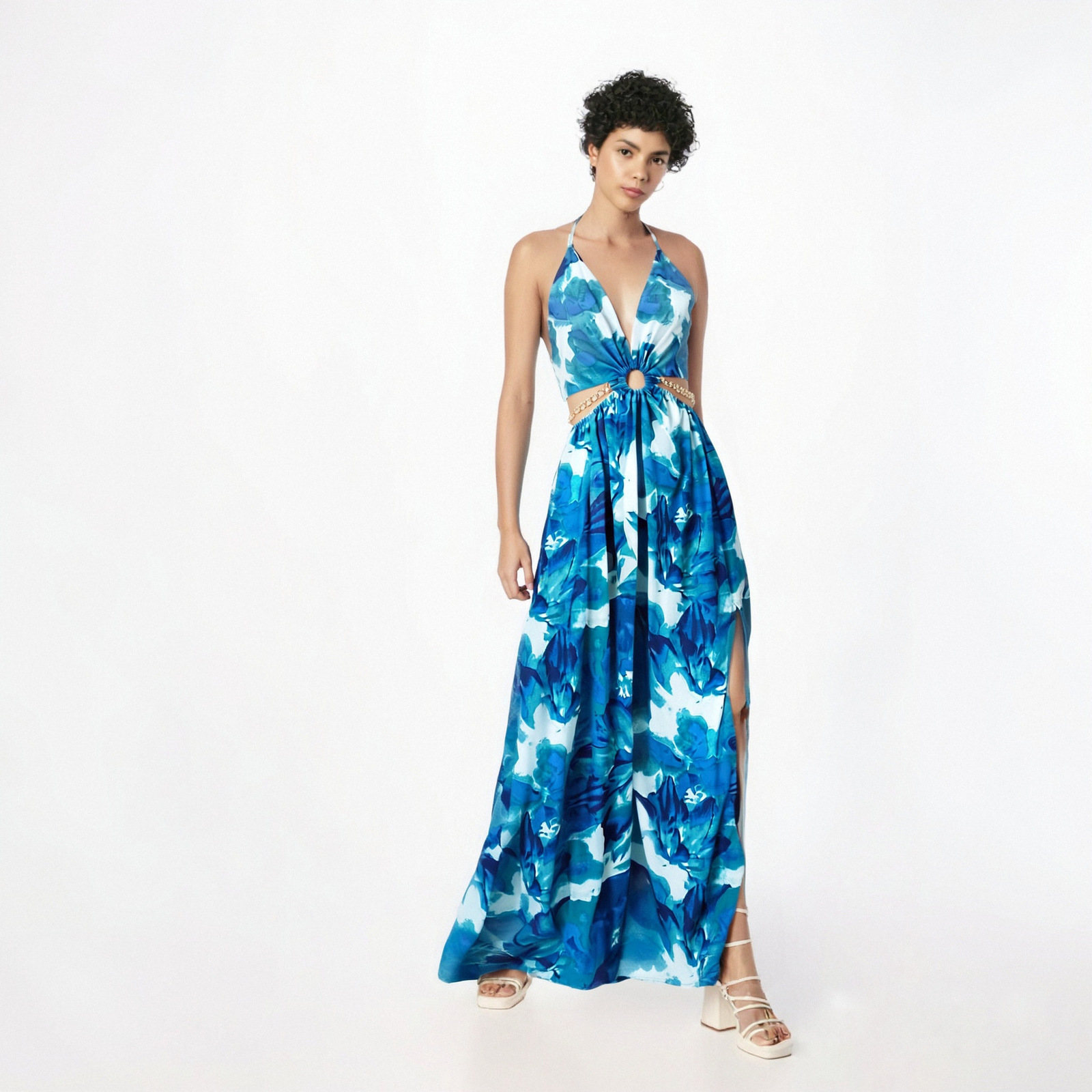 Casual Dresses Women High Waist Summer Dress Fashion Sundresses Women Floral Print Dress Maix Dresses robe fille 230413