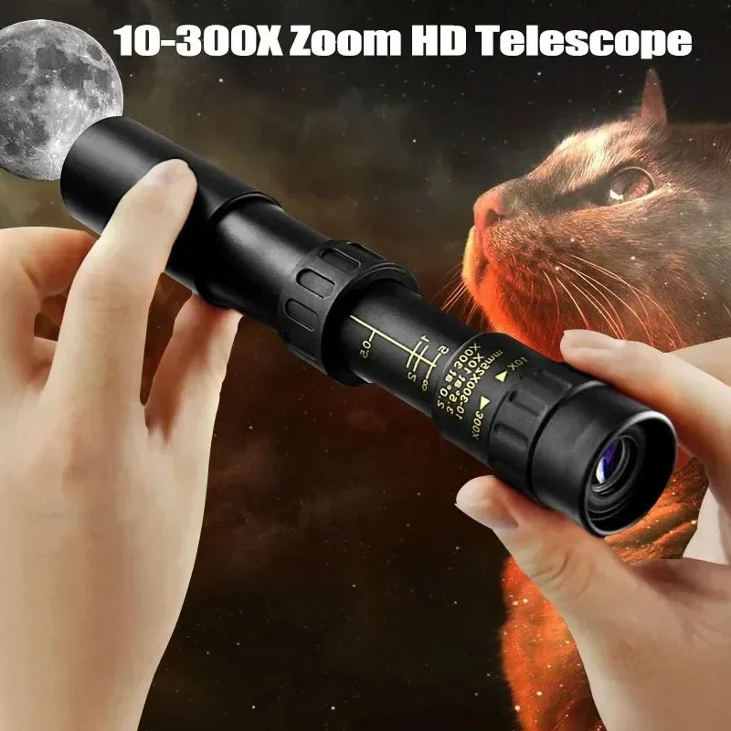 10300x40 Zoom Telescope HD 4K Portable Strong Binoculars Long Range Professional Monocular BAK4Prisms For Hunting Camping 260506