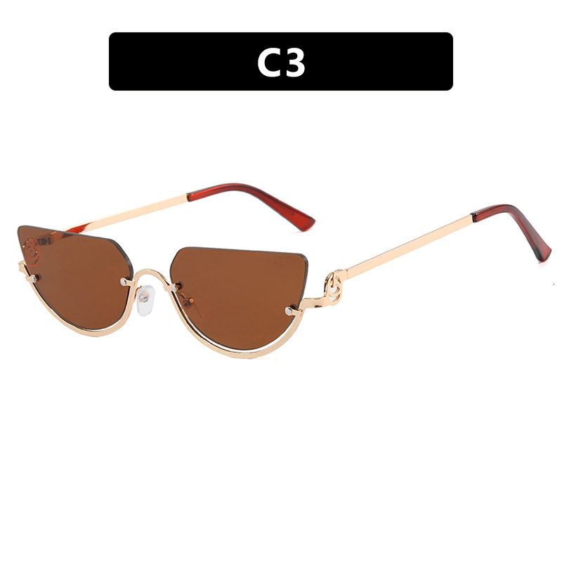 Designer Sunglasses For Women Luxurious Personality Semi-circular Gradient High-definition Lenses, Fashionable High-end Street Outdoor Cycling UV Prot - view 6