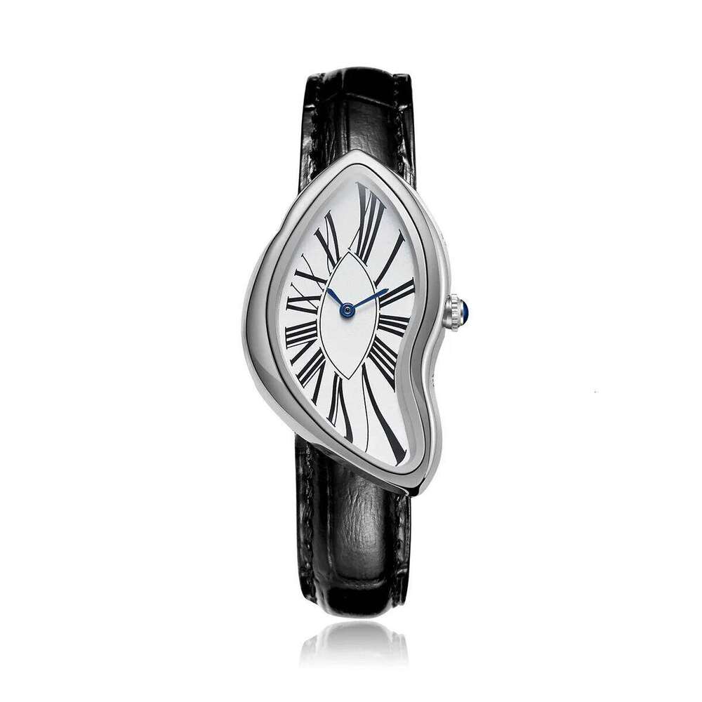 New Alien Crash Melt Twist Y2K Watches for Men and Women Fashion Leather Strap Waterproof Quartz Wristwatches Gift Drop Shipping 26H0507