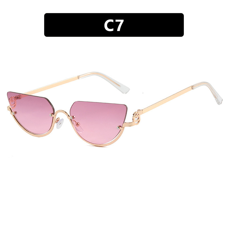 Designer Sunglasses For Women Luxurious Personality Semi-circular Gradient High-definition Lenses, Fashionable High-end Street Outdoor Cycling UV Prot - view 8