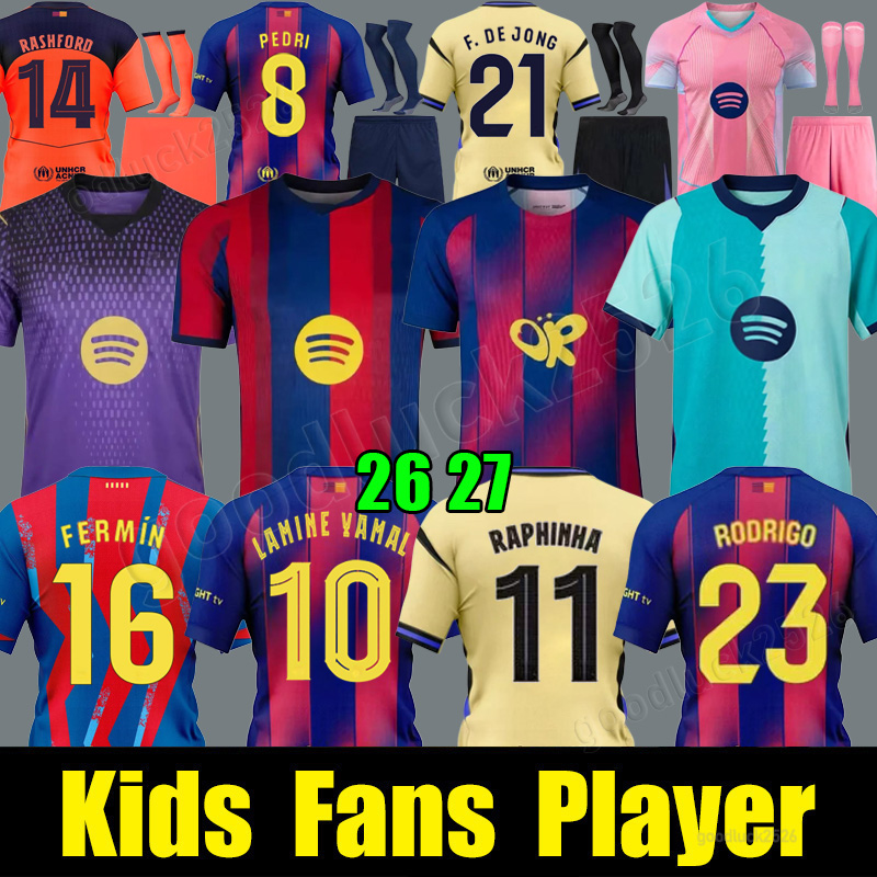 26 27 barcelona Olivia Rodrigo soccer jersey 2025 2026 2027 LAMINE YAMAL Lewandowski RASHFORD OLMO GAVI Raphinha FERRAN football shirt kids home men Women kids kit