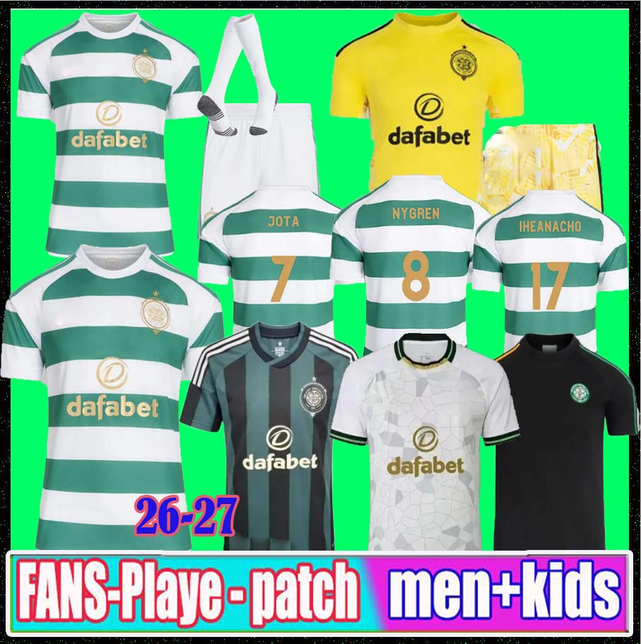 16-4XL 25 26 JOTA TIERNEY Limited edition Soccer Jerseys 2026 2027 MCGREGOR CeltsS MCCOWAN Home Away CelticFc Football Shirt