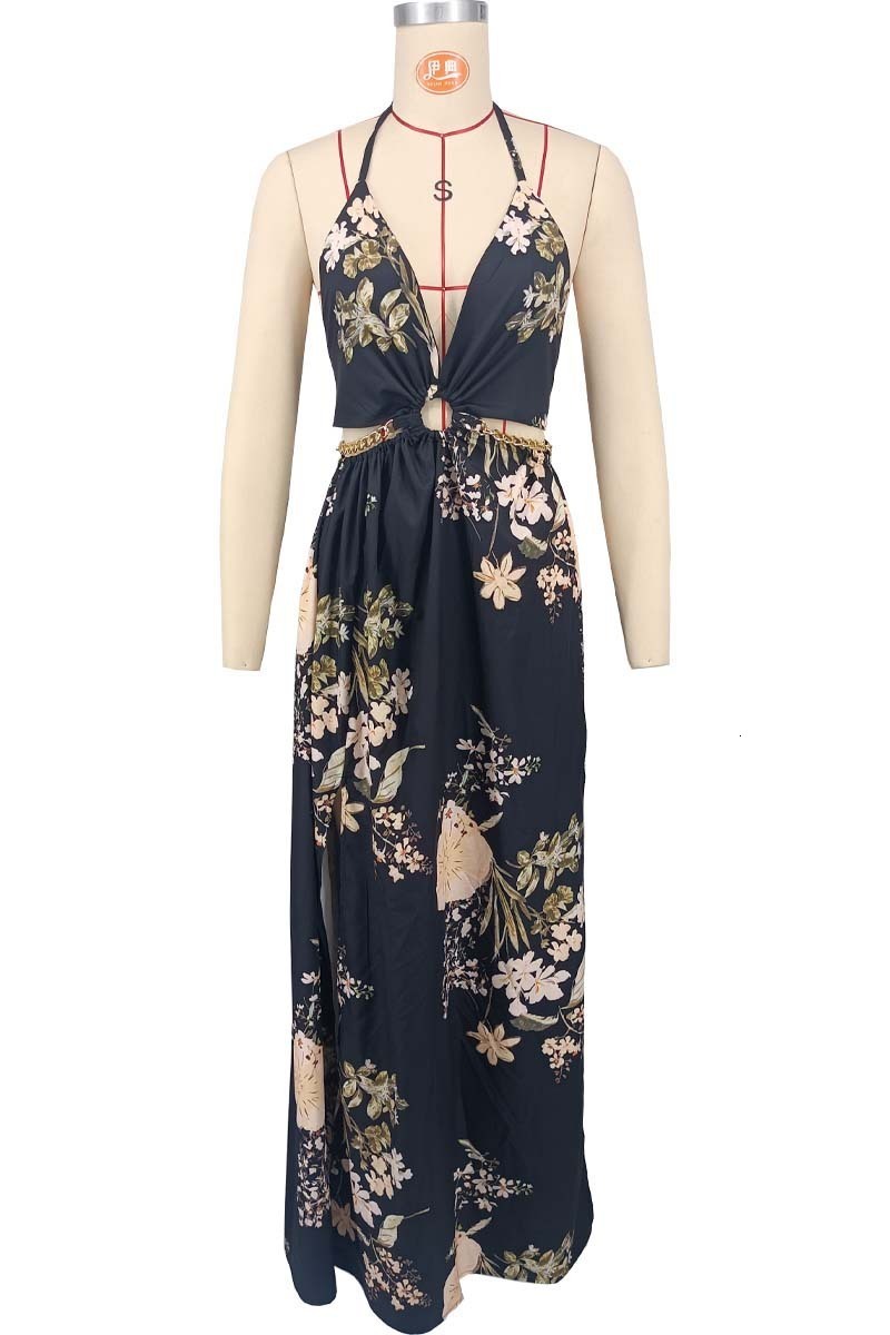 Casual Dresses Women High Waist Summer Dress Fashion Sundresses Women Floral Print Dress Maix Dresses robe fille 230413