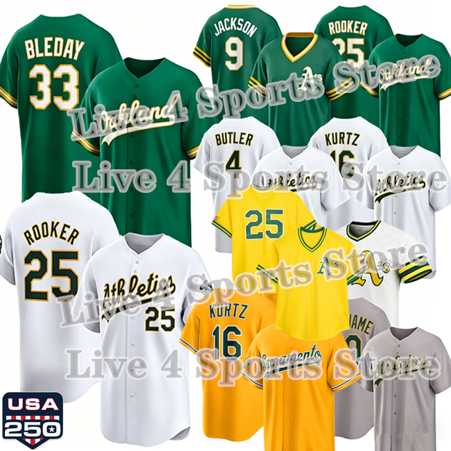Sacramento Brent Rooker Jersey #16 Nick Kurtz #5 Jacob Wilson Shea Langeliers Tyler Soderstrom Jeff McNeil Lawrence Butler Shea Langeliers AthletICS AS Muncy Springs