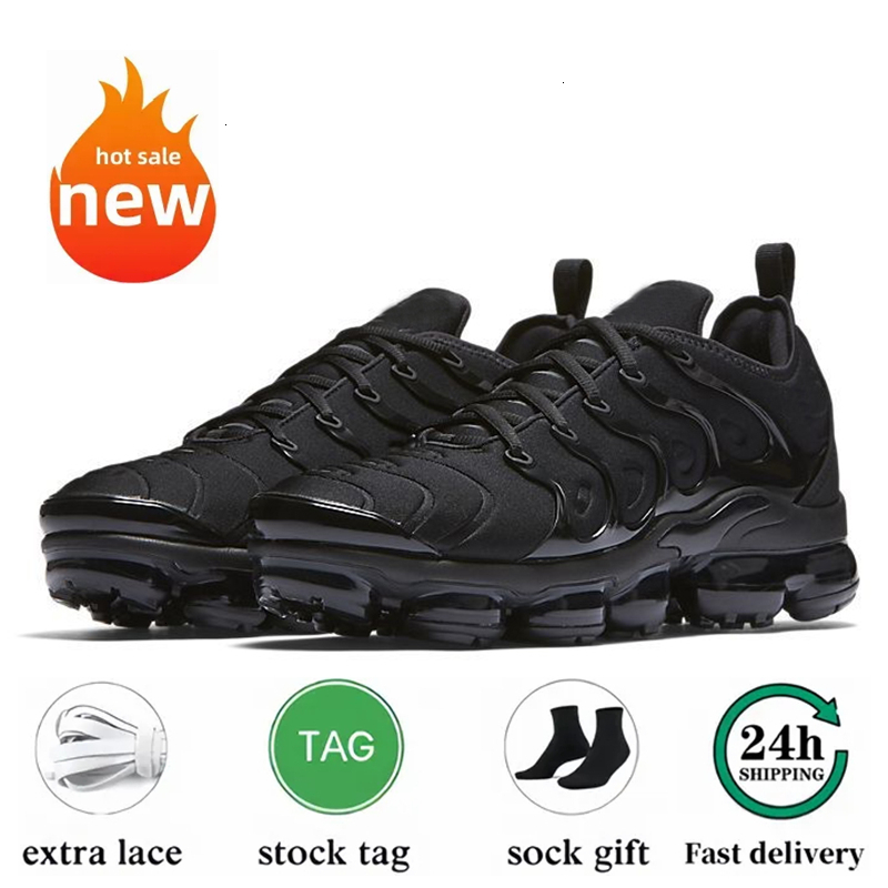 With box 2026 Designer Shoes tn plus Metallic White Silver triple black men Running Shoes trainer sneaker shoes