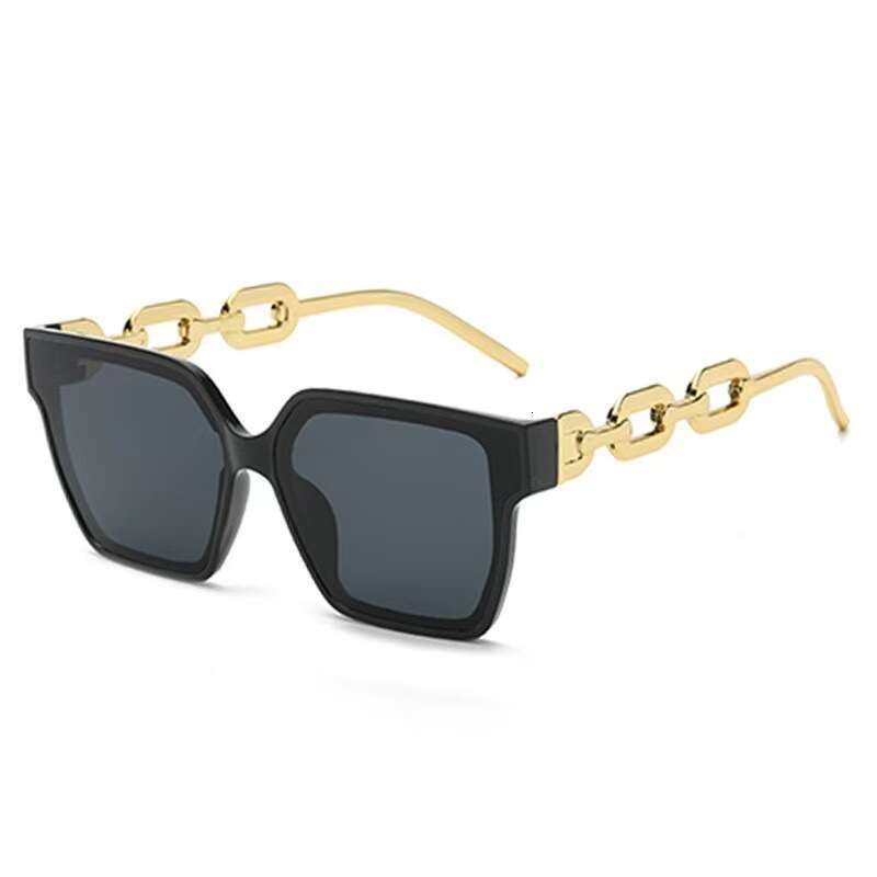 Luxury Sunglasses 2026 High-End Fashion Daily New Cross-Border Classic Square-Frame Chain For Women, European And American Fashion Large-Frame Slimmin