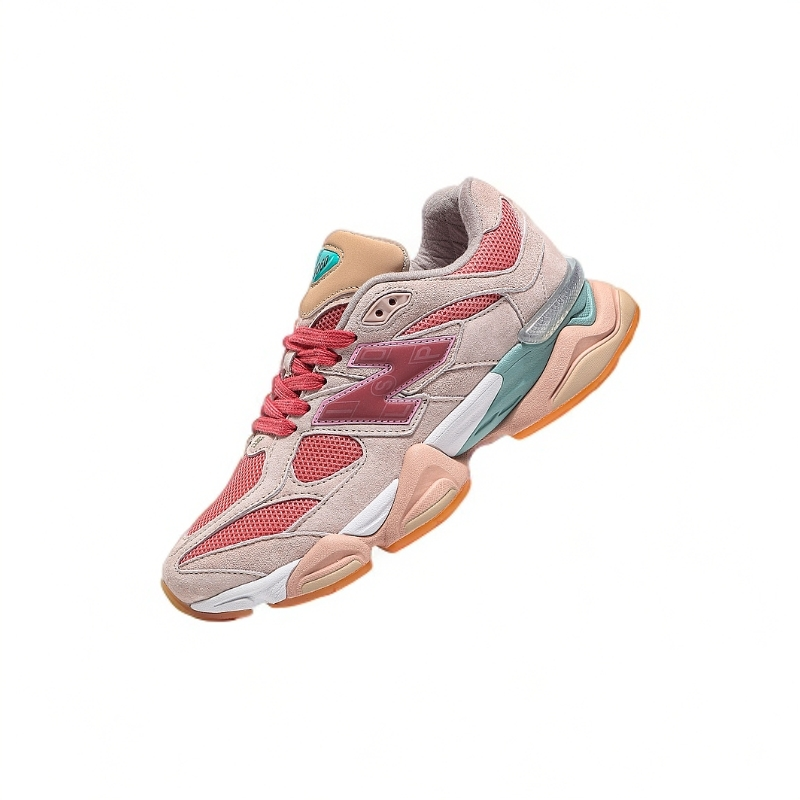 new Trendy Pastel Color Block Mesh Suede Chunky Sneakers Retro Streetwear Casual Shoes