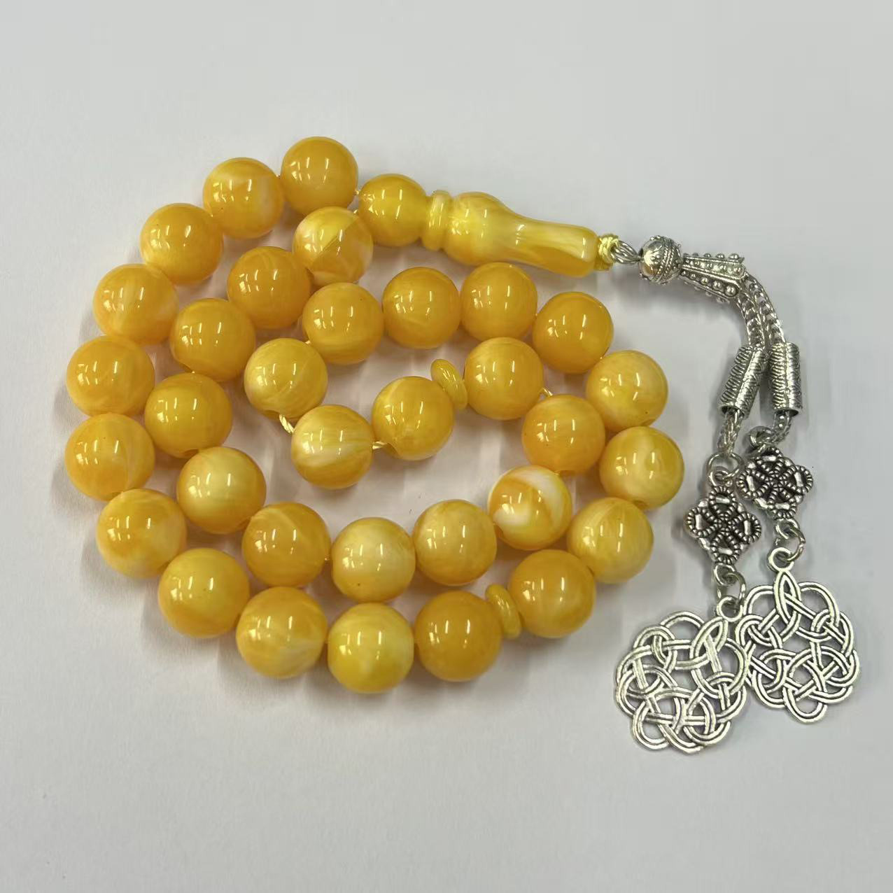 New Handheld Bracelet with 33 Tisbiha Prayer Beads, Middle Eastern Jewelry, Festival Bracelet, Round Beads