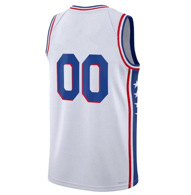 76 Basketball Jerseys Tyrese Maxey VJ Edgecombe Allen Iverson Paull George Joell Embiid Jersey Kelly Oubre Jr Jared McCain Andre Drummond Retro City J