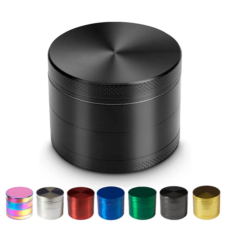 4-Layer Aluminum Herbal Herb Tobacco Grinders For Smoking Metal Tobacco Cutting Pipe Accessories Tobacco Herb Spice Mills