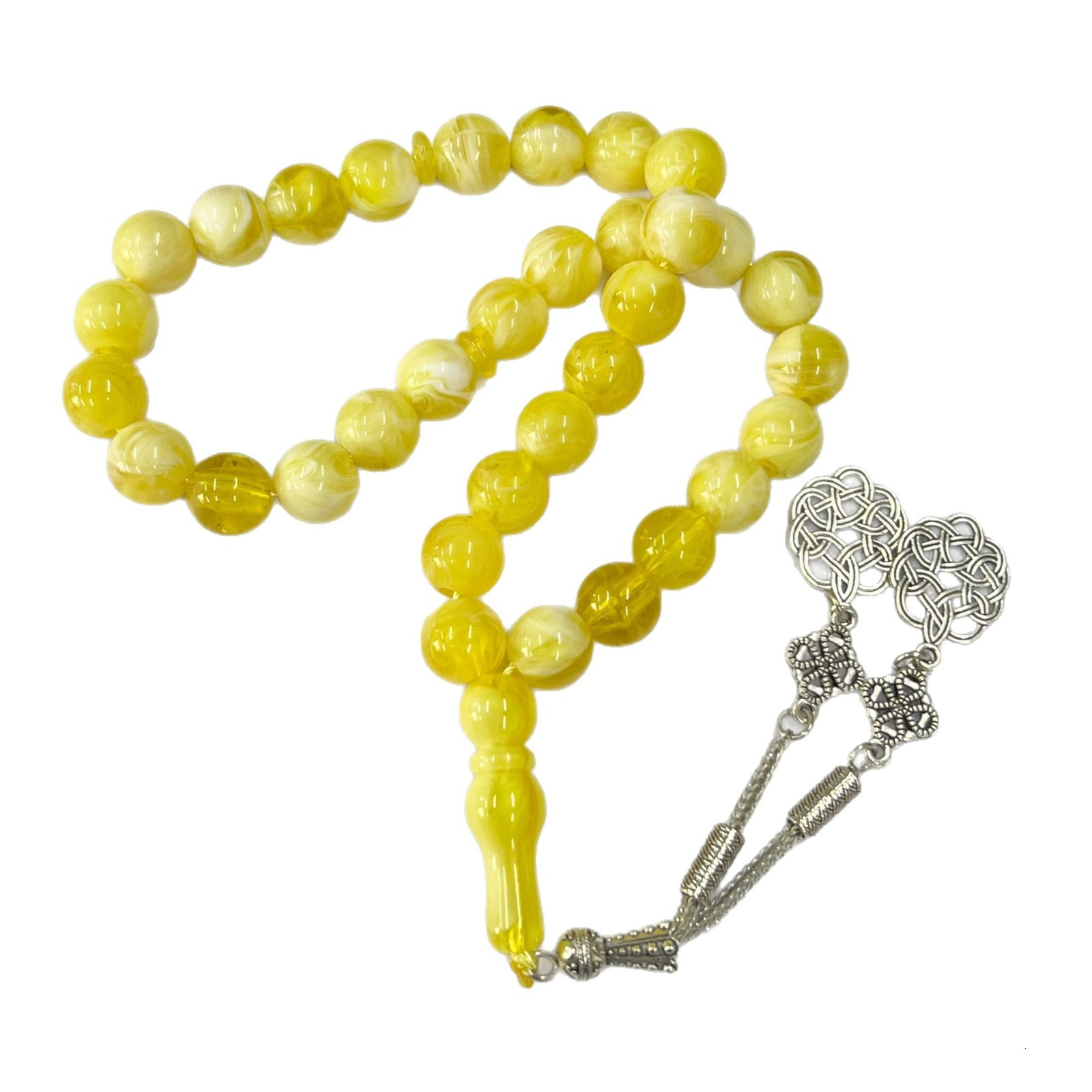 New Handheld Bracelet with 33 Tisbiha Prayer Beads, Middle Eastern Jewelry, Festival Bracelet, Round Beads