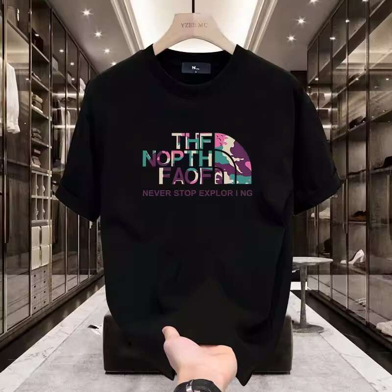 Designer 2026 Men's Clothing Pure Cotton Short-sleeve T-shirt, Versatile, Loose Fit, Minimalist Print, Creative Design, Trendy Brand Top Luxury F