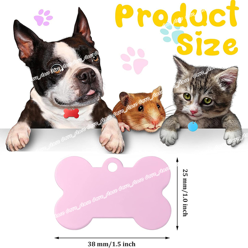DIY ID Card Pet Metal Aluminum Alloy Pet Tags Durable Easy To Use Dog Cat Tags - view 3