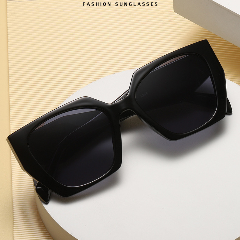 Designer Sunglasses Luxury New Fashion Cat Eye Wide Leg Women's Sunglasses High End Ins Style Full Frame Outdoor Cycling UV Protective Glasses Me