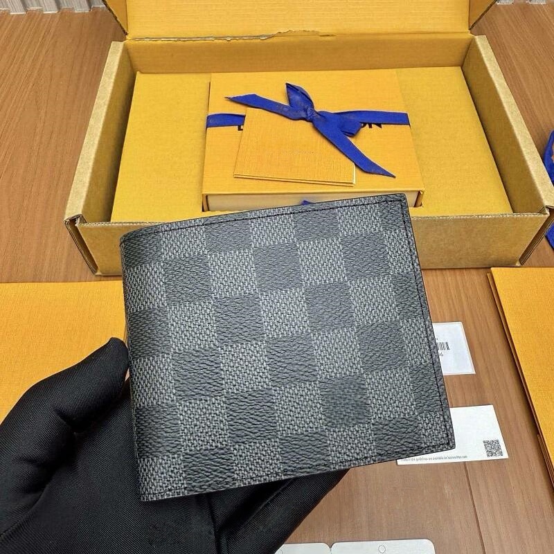 12A High quality Designers Luxury Genuine Leather Wallets cardholder France Paris plaid style luxurys mens wallet designers women wallet Purse Crossbody Bag