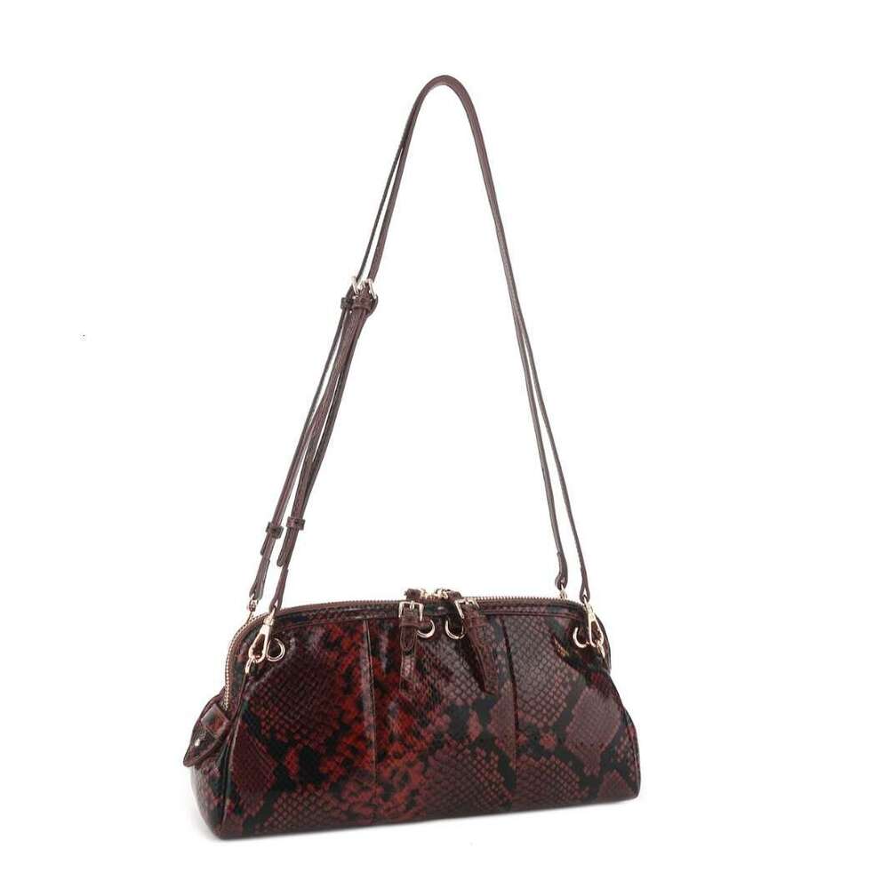 New Autumn Winter M Brand Snake Patterned Backpack Leather Clutch Bag European And American Fashion High End Versatile Shoulder SENYY