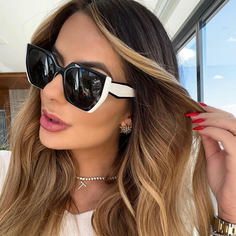 Designer Sunglasses Luxury New Fashion Cat Eye Wide Leg Women's Sunglasses High End Ins Style Full Frame Outdoor Cycling UV Protective Glasses Me