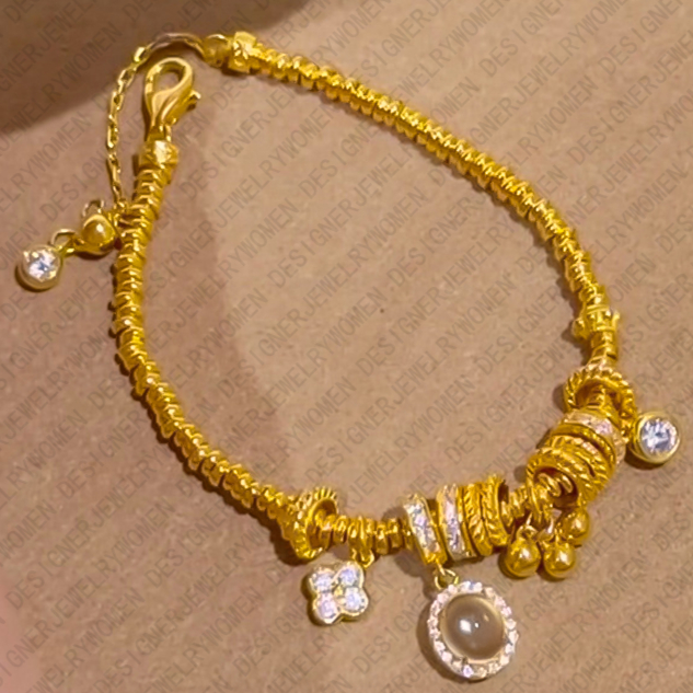 Bracelet for Women Chinese Style Gold Bracelets Floral Bangle Glass Bangles Luxury Jewlery Designer for Women Elegant Oriental Gift