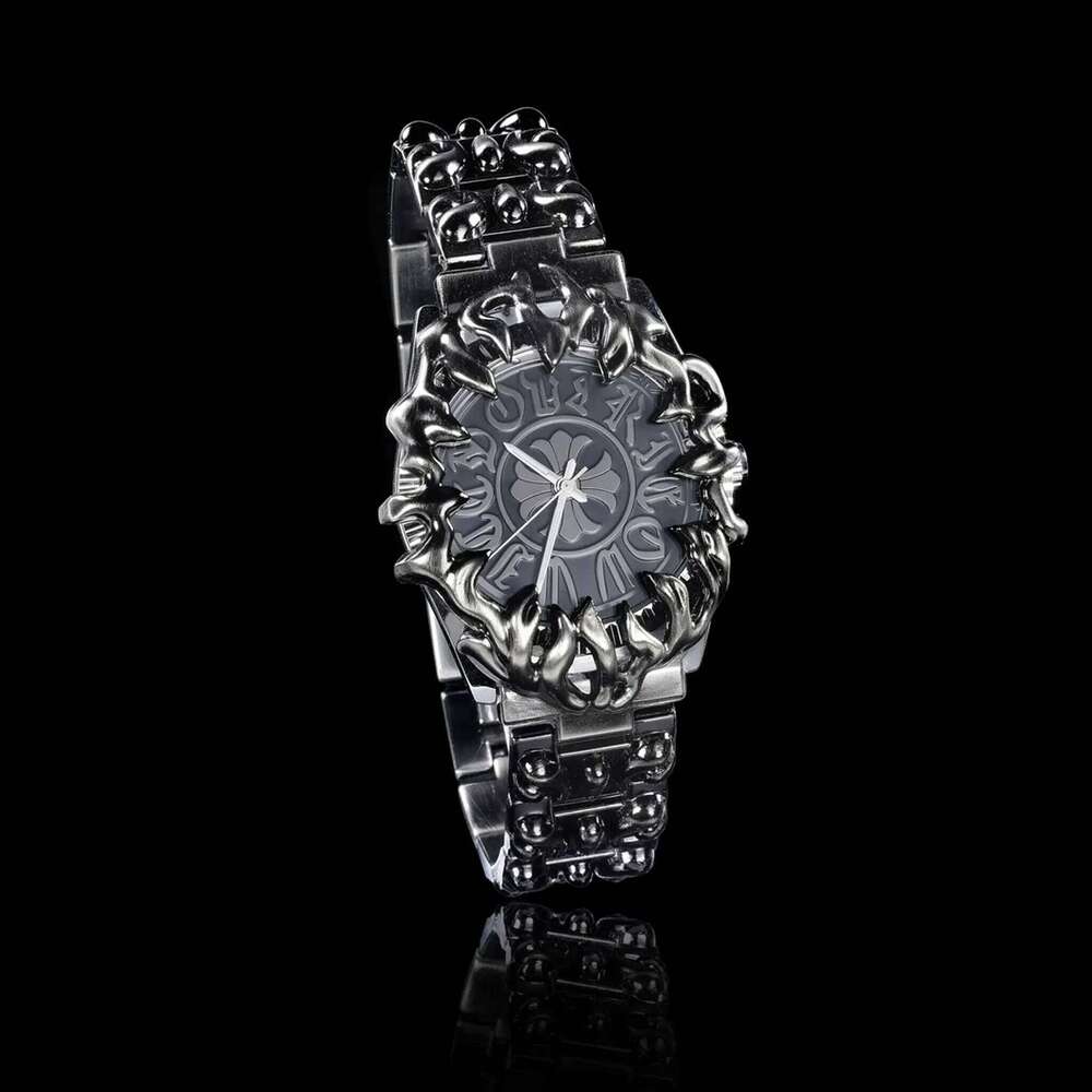 2026 New Men Quartz Gothic Cross Claw Design Y2K Retro Hip Hop Metal Dissolved Bracelet Wristwatch Unique Male Watch 26H0507