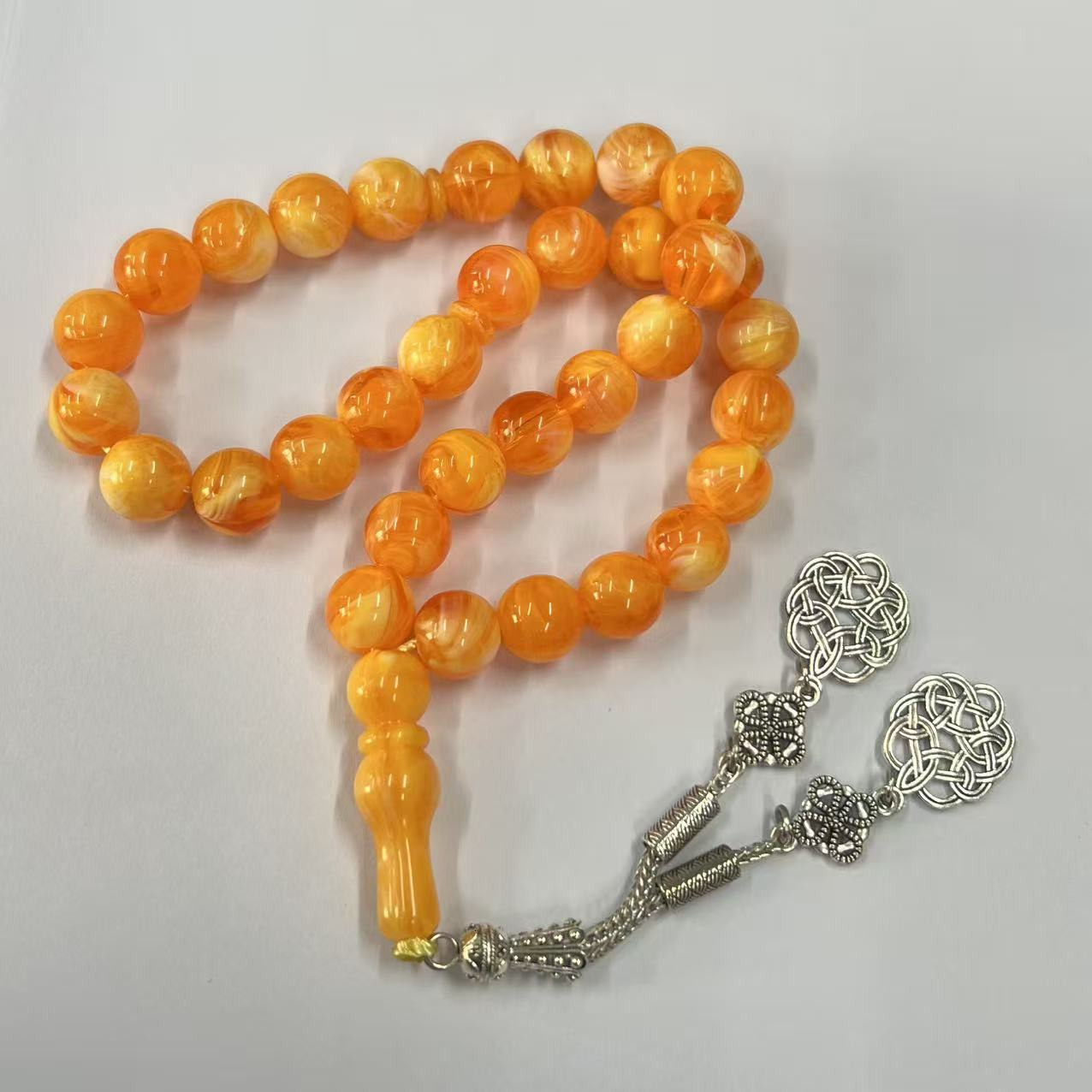 New Handheld Bracelet with 33 Tisbiha Prayer Beads, Middle Eastern Jewelry, Festival Bracelet, Round Beads