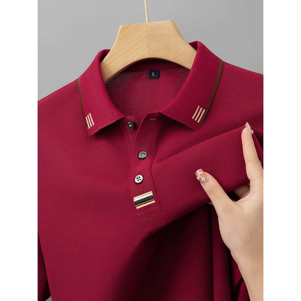 Designer 2026 Men's Short-sleeve T-shirt, New Cotton Summer Polo Shirt With A Collar, Red, Suitable For The Zodiac Year, Luxury Casual And Versat
