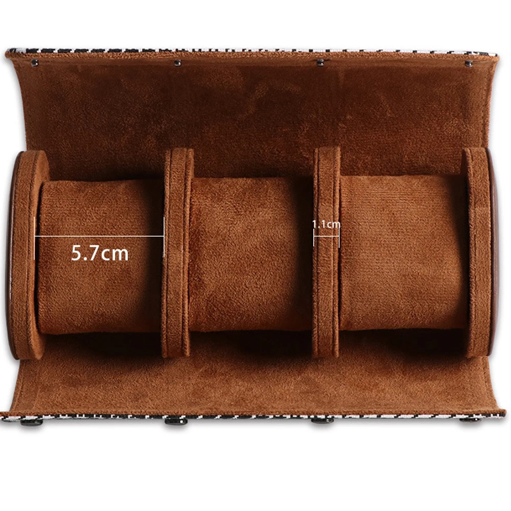 Watch Roll Travel Case-1/2/3 Slot Watch Storage and Organizer-Secure Storage with Innovative Removable Pillows Solid Dividers 260506