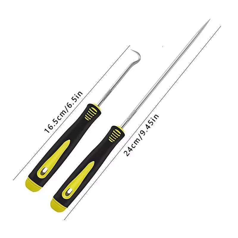 4Pcs Premium Car Oil Seal Screwdriver Set, O-Ring Gasket Puller Remover, Chrome Vanadium Steel Hook Pick Repair Tools