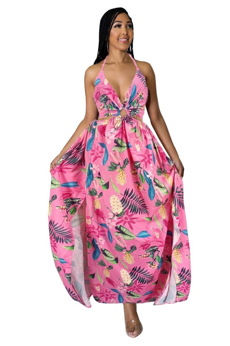Casual Dresses Women High Waist Summer Dress Fashion Sundresses Women Floral Print Dress Maix Dresses robe fille 230413