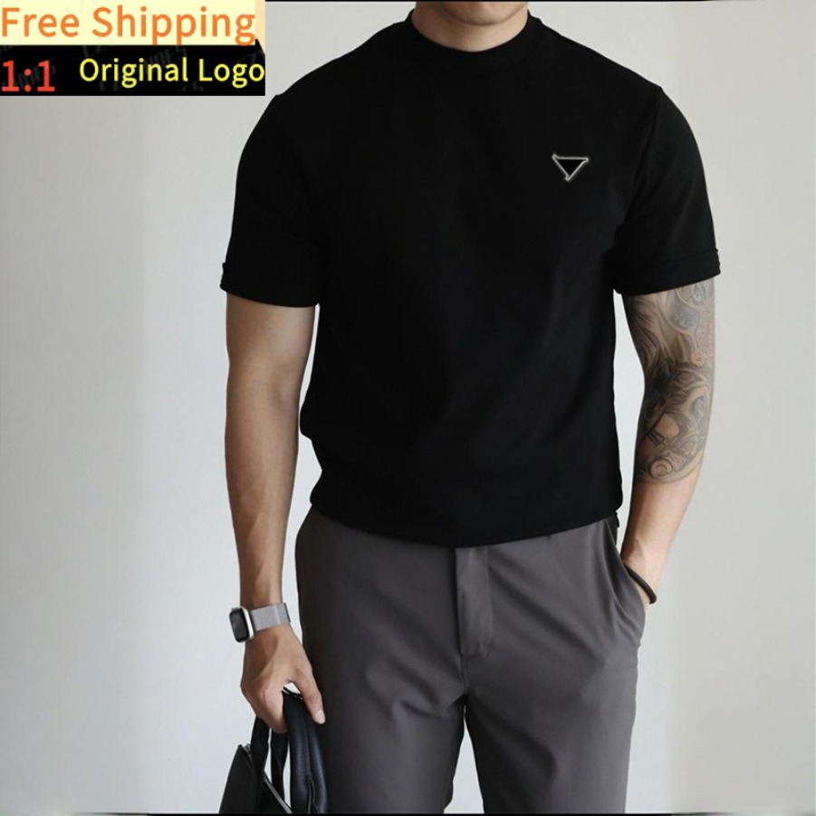 Designer American pure cotton heavyweight T-shirt, vintage men's T-shirt, solid color, summer daily wear, high-end world2026cup