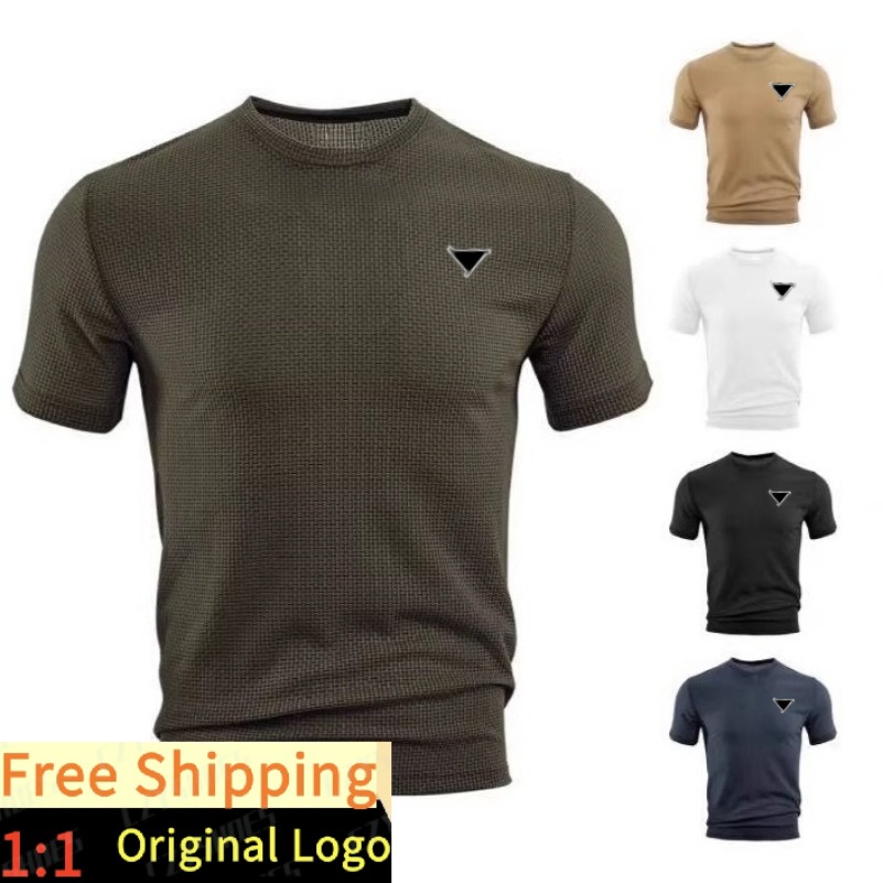 Designer's new summer style men's short-sleeved versatile breathable fitted top for all occasions men's running and sports T-shirt world2026cup