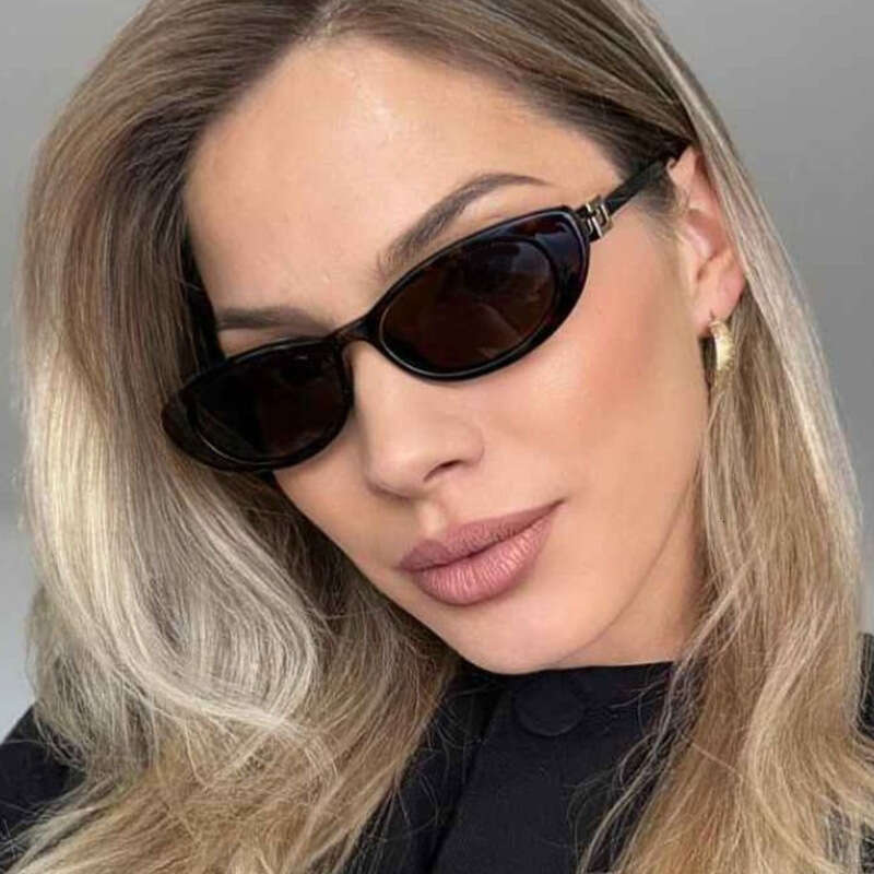 Luxury Sunglasses 2026 High-End Fashion Daily Small Oval Cat-Eye With A High-End Feel Women, Sun Protection, European And American Trendy Personalized