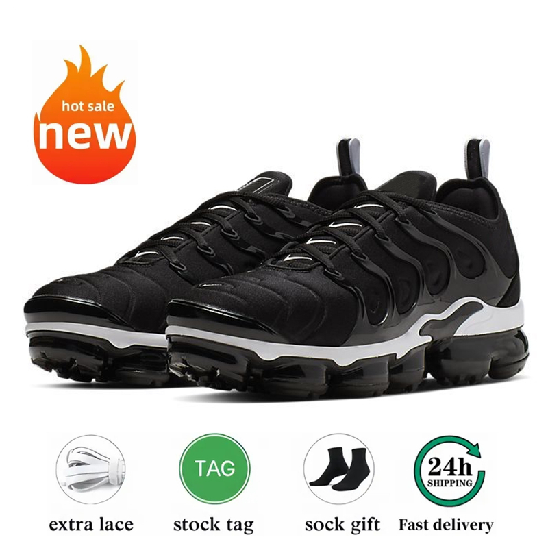 With box 2026 Designer Shoes tn plus Metallic White Silver triple black men Running Shoes trainer sneaker shoes