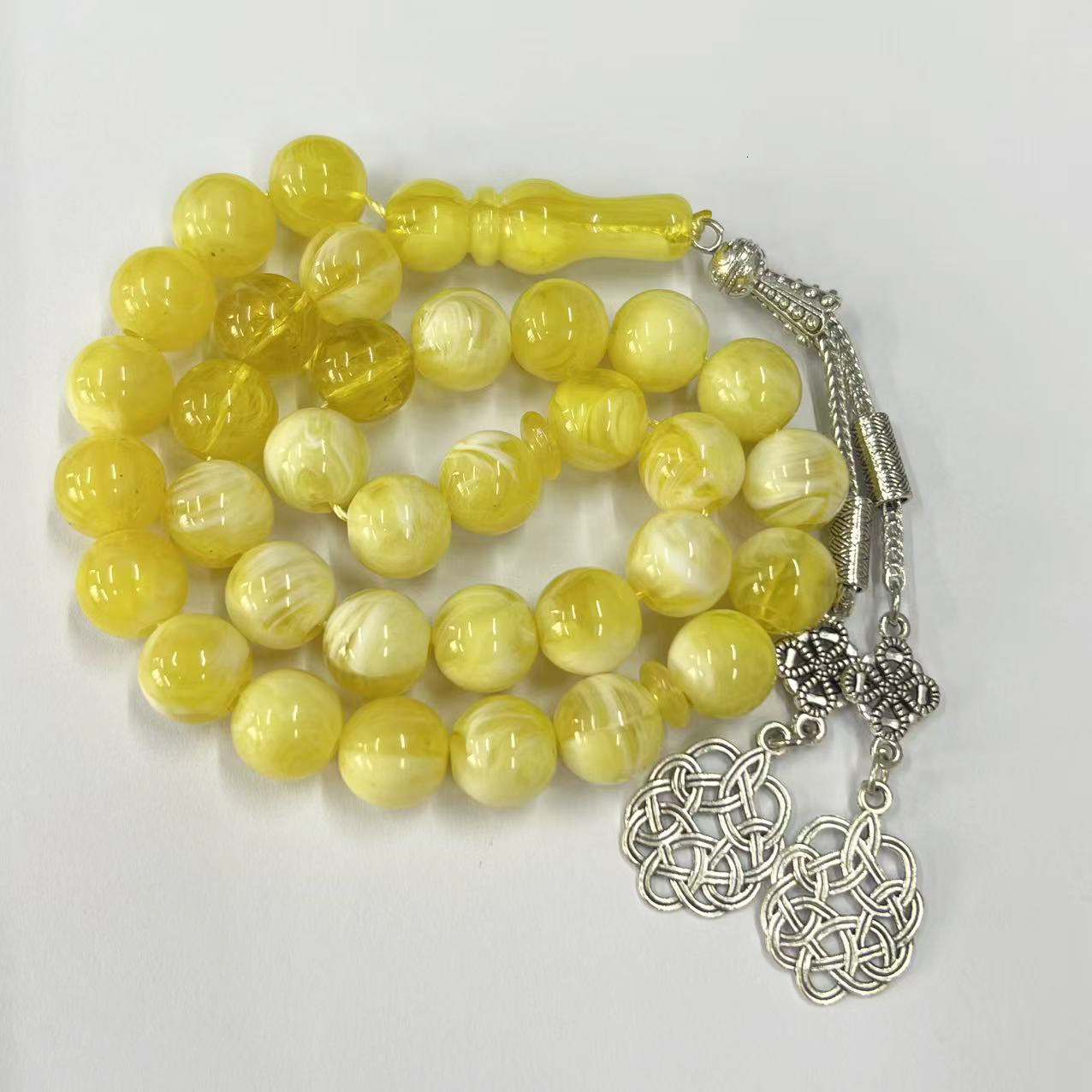 New Handheld Bracelet with 33 Tisbiha Prayer Beads, Middle Eastern Jewelry, Festival Bracelet, Round Beads
