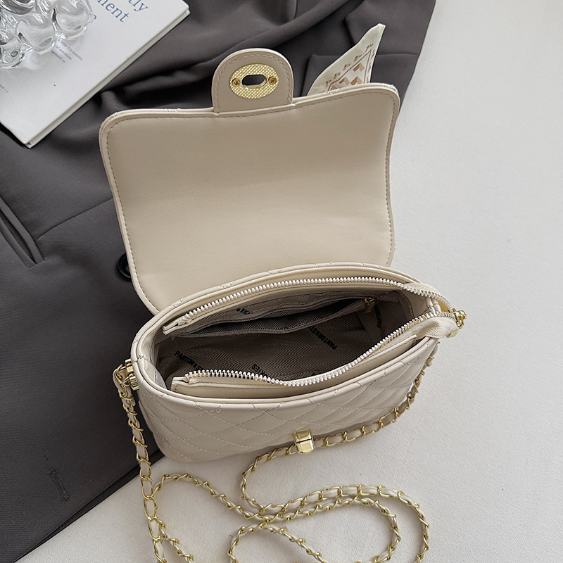 designer bag 2026 Summer New Women's Embroidered Quilted Chain Bag, Minimalist Shoulder Crossbody Handbag free shipping