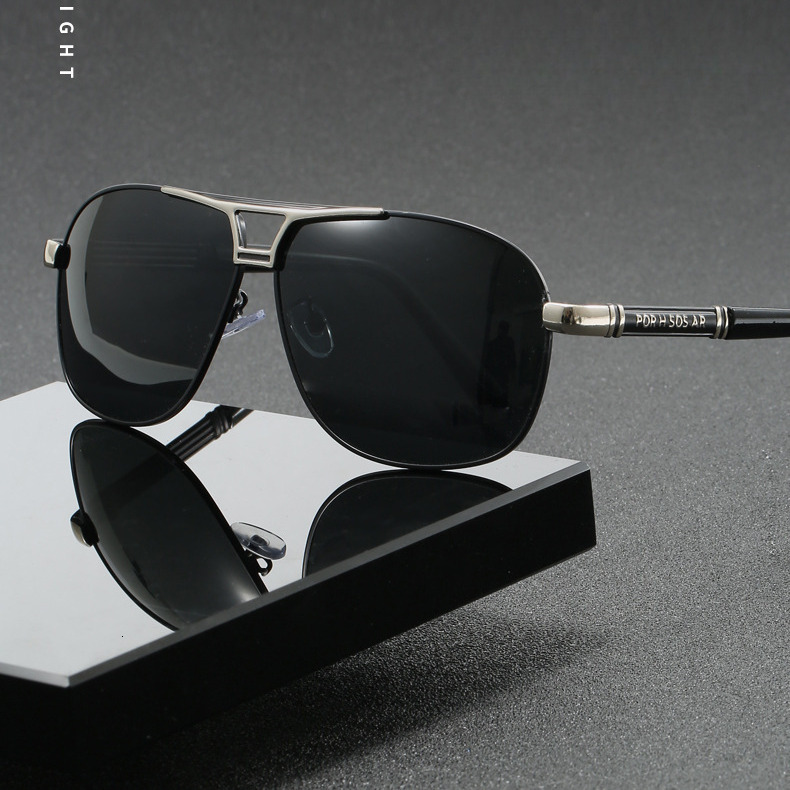 Designer Sunglasses Luxury Clear Day Night Dual Use UV Resistant Eyes 2026 New High End Metal V-frame Men's Outdoor Cycling Sunscreen Anti Glare 