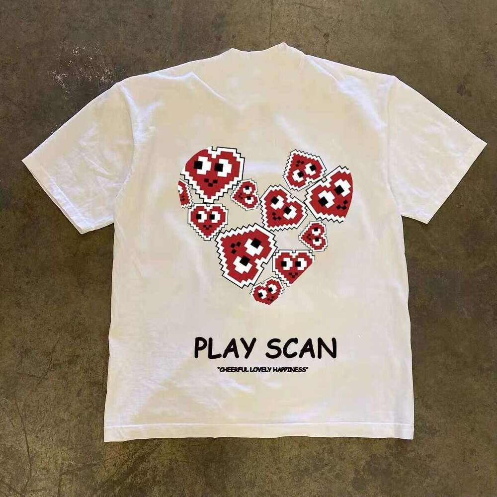 Designer 2026 Light Luxury Round-neck T-shirt, Short-sleeved, Stylish Cool, Made Of Heavy-duty Pure Luxury Cotton, Unisex, New Model With Heart Print,