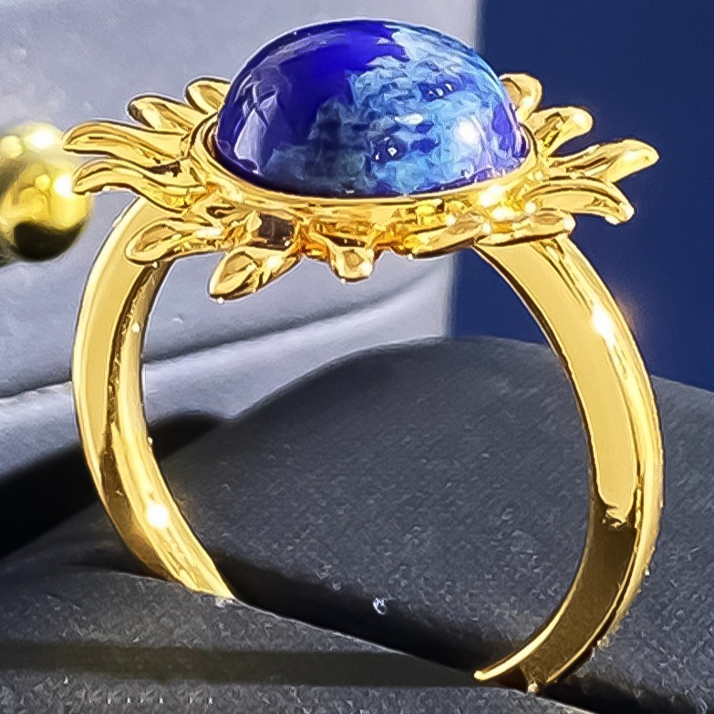 Bracelet Bracelet for Women 18K Gold Plated Bangle Lapis Lazuli Flower Starburst Bangles Luxury Jewlery Designer for Women Timeless Gift