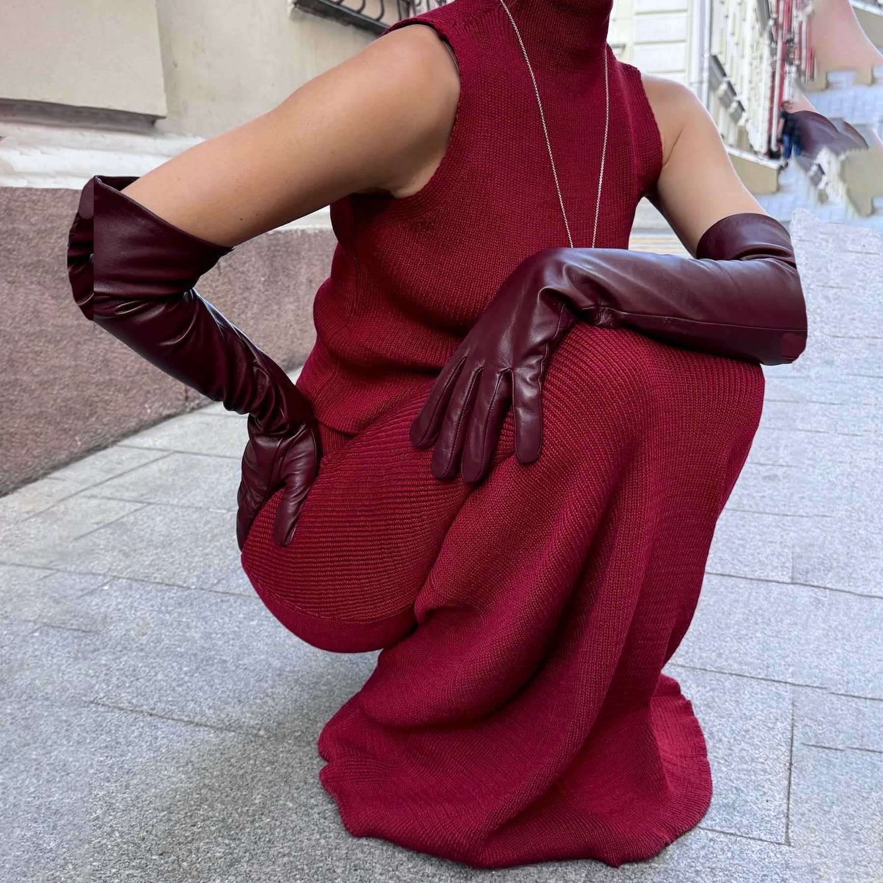 Casual Dresses Tuularose Elegant Long Skirt Two-piece Set Women's Sleeveless Knitted Turtleneck Vest Slim 2026 Fashion